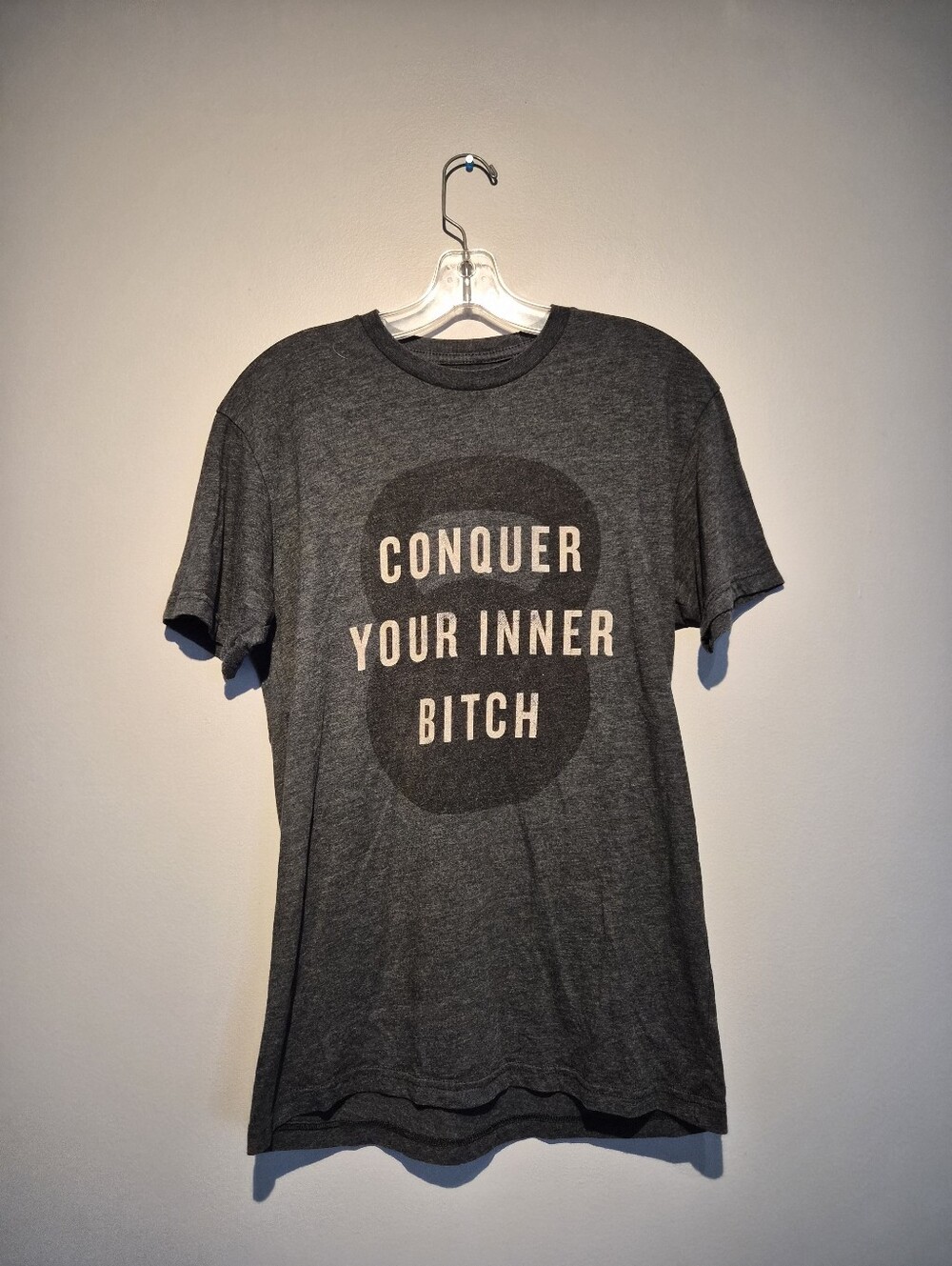 Grey Conquering Graphic T-Shirt | Size Medium